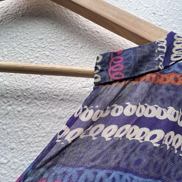 Anthropologie Maeve The Somerset purple women Blue mini 3/4 Dress size 6‎ - Picture 9 of 13